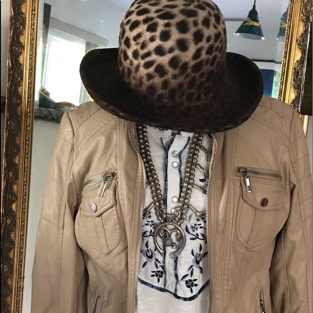 Coalition Apparel LA Motorcycle Moto Jacket Tan